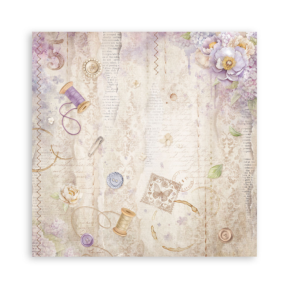 Stamperia Scrapbooking Pad 22 sheets cm 30,5x30,5 (12"x12") Single face - Quiet Days