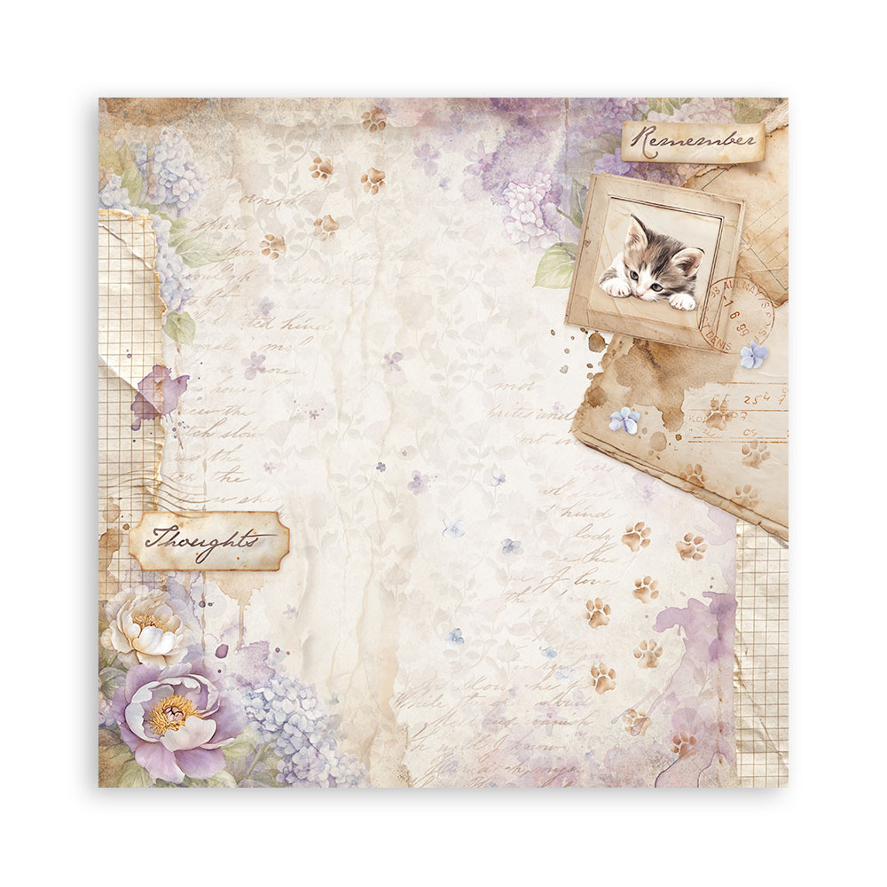 Stamperia Scrapbooking Pad 22 sheets cm 20,3X20,3 (8"X8") Single Face Quiet Days