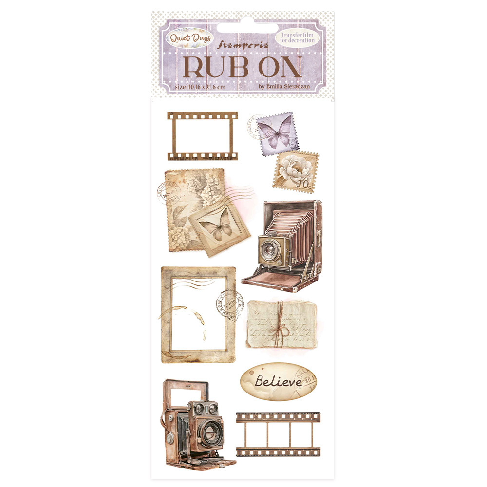 Stamperia Rub-on cm 10,16x21,6 - Quiet Days vintage photography