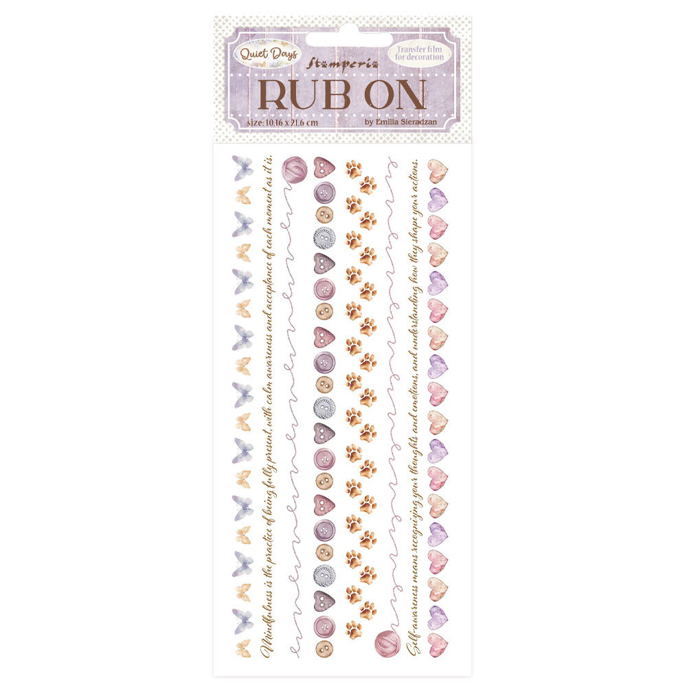 Stamperia Rub-on cm 10,16x21,6 - Quiet Days cozy borders