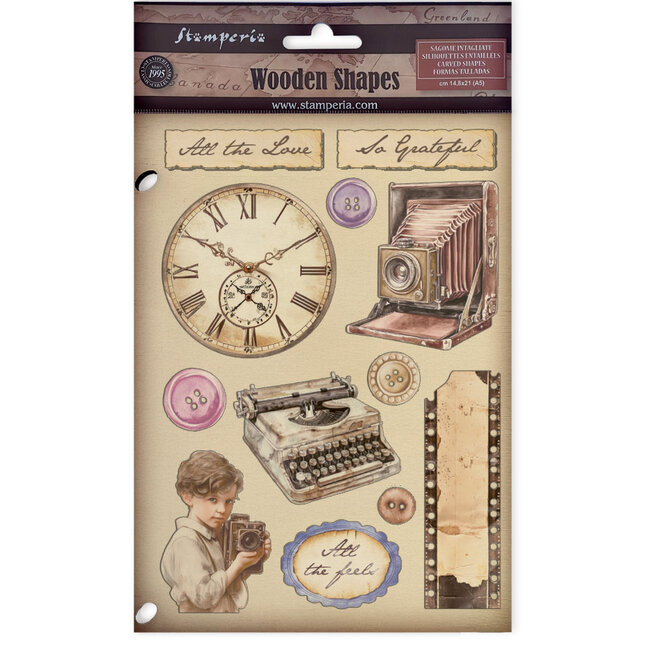 Stamperia Colored Wooden shape A5 - Quiet Days