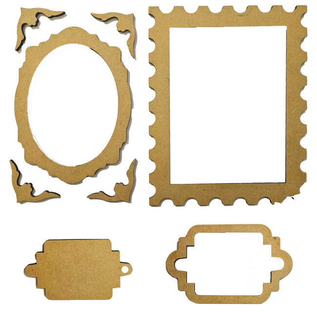 Stamperia Crafty shapes: Quiet Days frames and plates