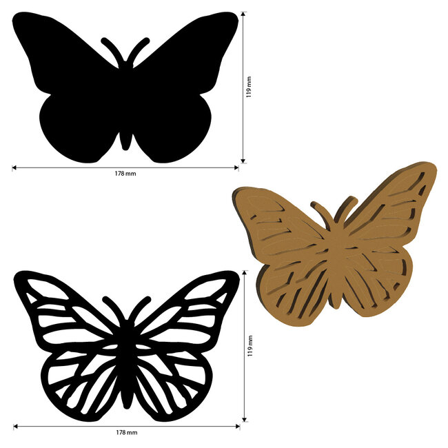 Stamperia Crafty shapes: Quiet Days butterfly