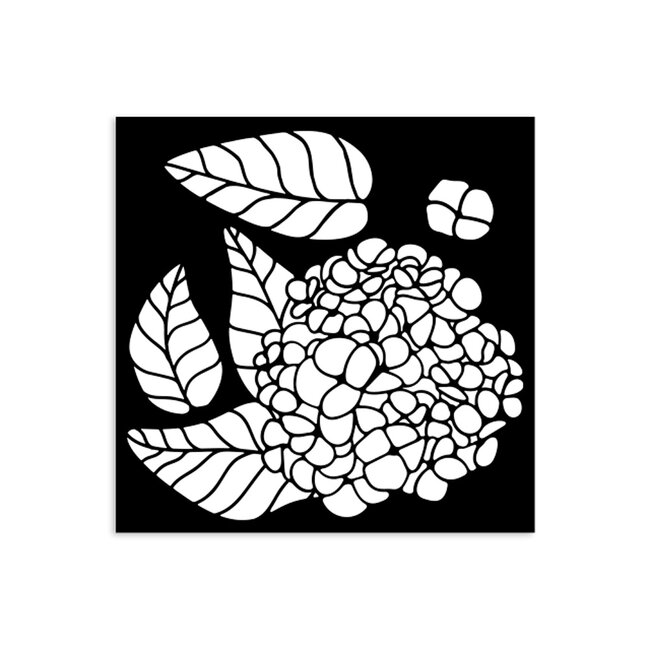 Stamperia Thick stencil cm 12X12 - Quiet Days hydrangea