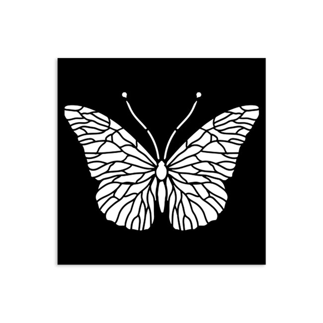 Stamperia Thick stencil cm 12X12 - Quiet Days butterfly