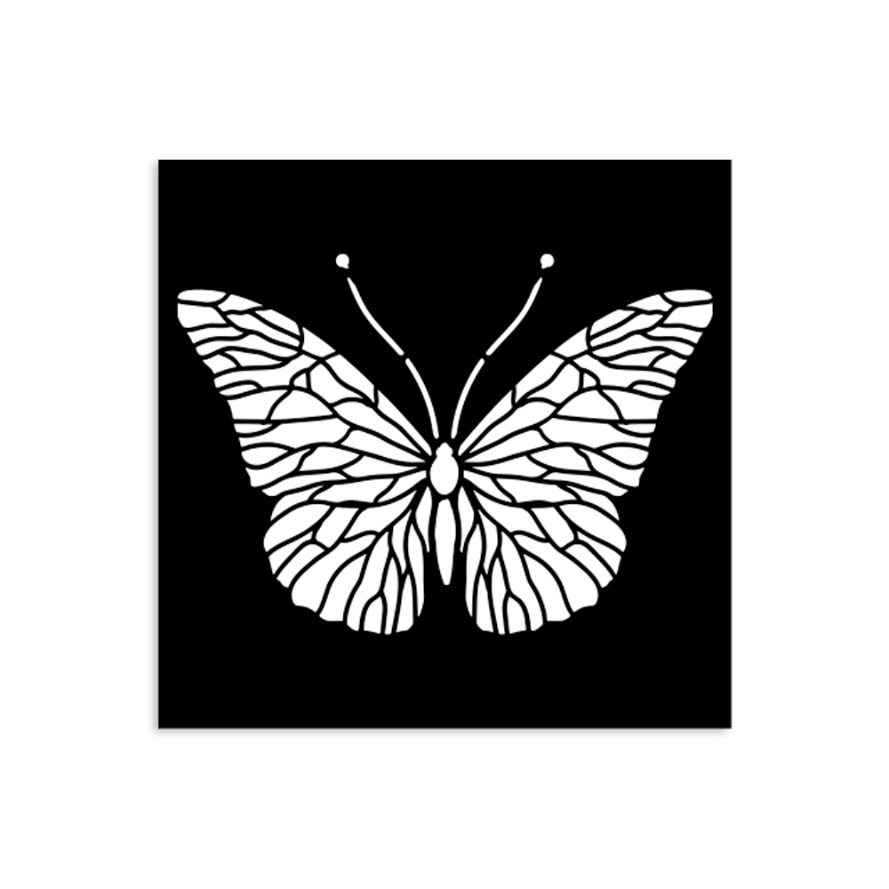 Stamperia Thick stencil cm 12X12 - Quiet Days butterfly