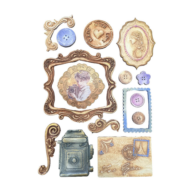 Stamperia Silicon mould A5 - Quiet Days plates