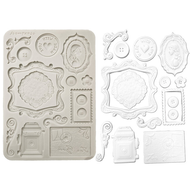 Stamperia Silicon mould A5 - Quiet Days plates