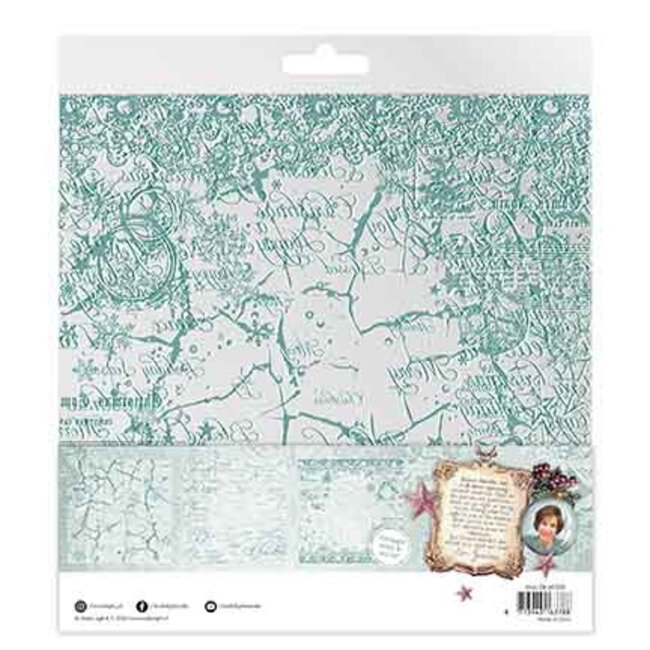 Studio Light JMA Acetate Sheets White & Vintage mint Christmas Blush nr. 20