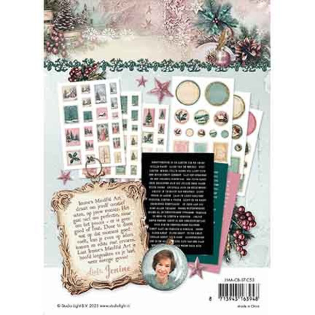Studio Light JMA Sticker Sheets Zegels & Teksten Christmas Blush nr. 53