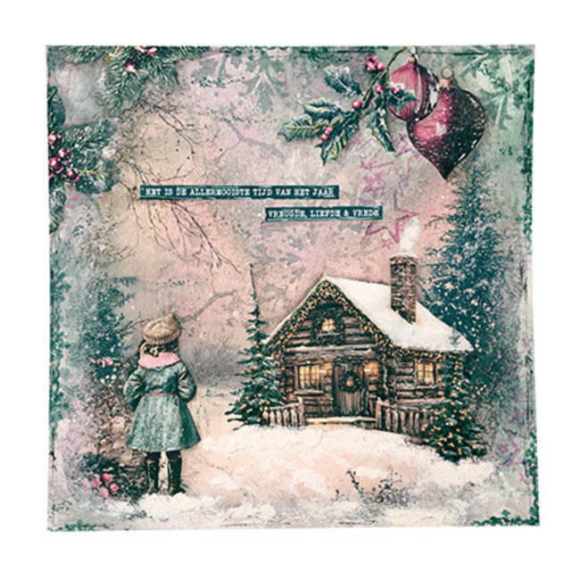 Studio Light JMA Sticker Sheets Zegels & Teksten Christmas Blush nr. 53