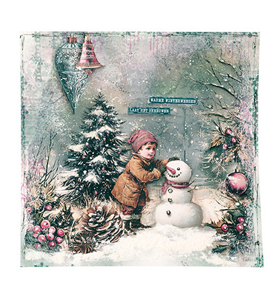 Studio Light JMA Clear Stamp Winter crackle Christmas Blush nr. 885
