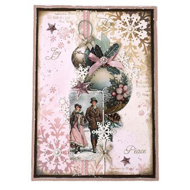 Studio Light JMA Clear Stamp Holiday wishes Christmas Blush nr. 884