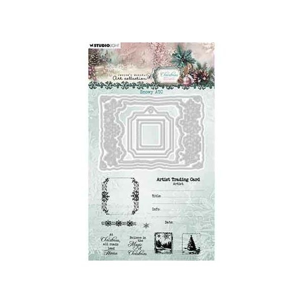 Studio Light JMA Stamp and Cutting dies Snowy ATC Christmas Blush nr. 98