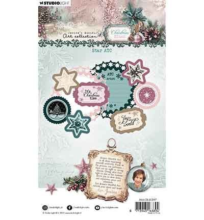 Studio Light JMA Stamp and Cutting dies Star ATC Christmas Blush nr. 97