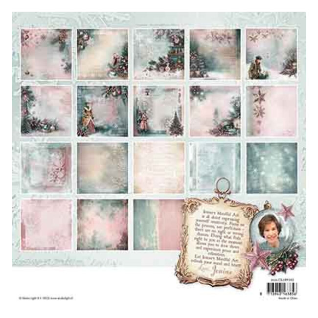 Studio Light JMA Designer Paper Pad Backgrounds Christmas Blush nr. 393