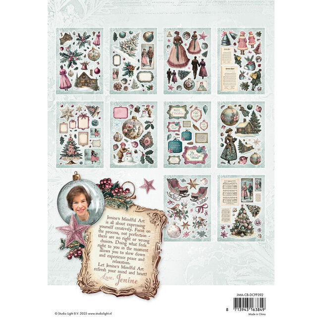 Studio Light JMA Die-cut Paper Pad Paper elements Christmas Blush nr. 392