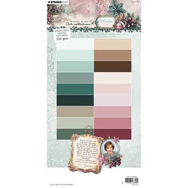 Studio Light JMA Unicolor Paper Pad Double-sided card paper Christmas Blush nr. 395