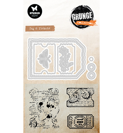 Studio Light SL Stamp & Cutting Dies Tag & Tickets Grunge Collection nr. 99
