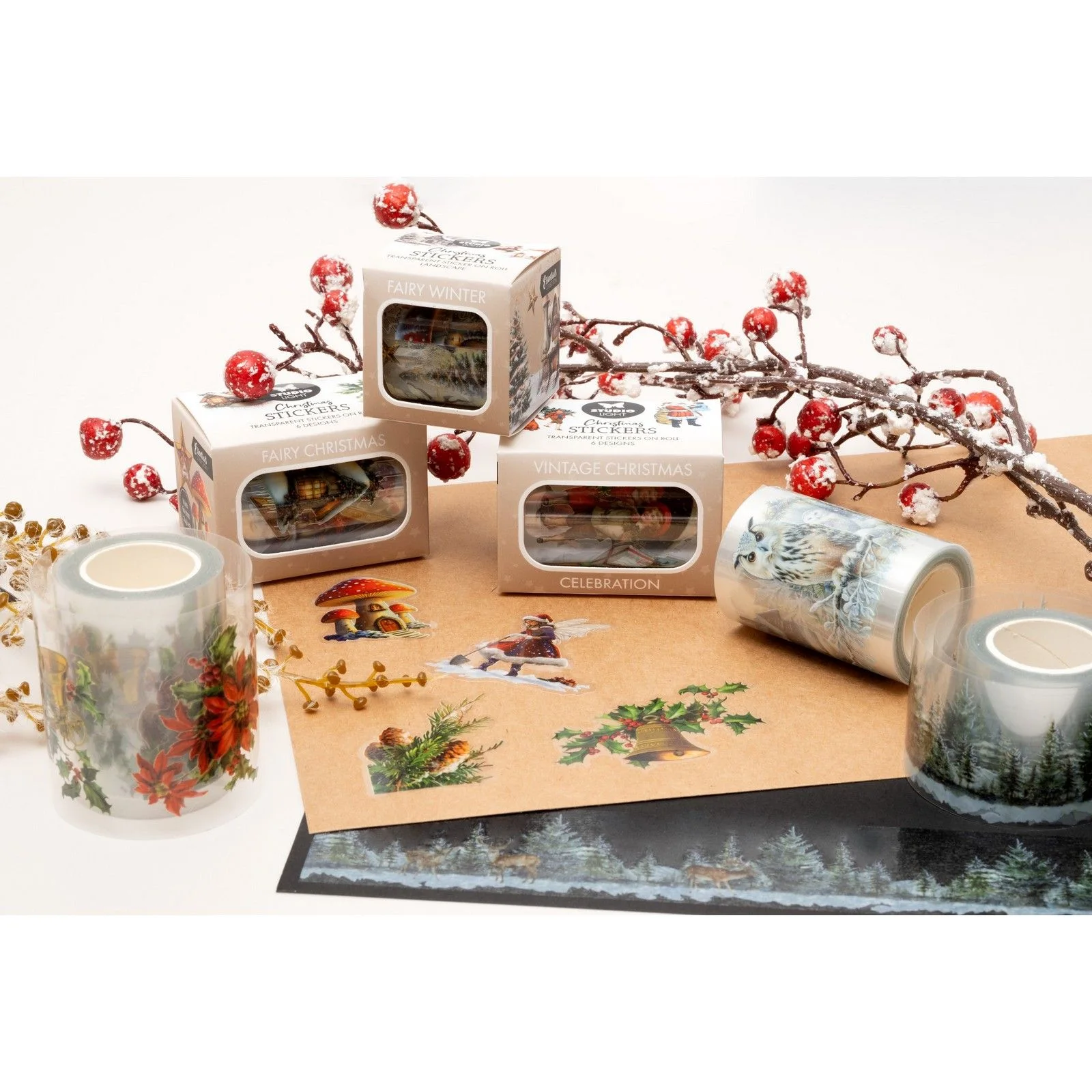 Studio Light SL Clear Stickers Winter Wonderland 6 Designs Essentials 5 Meter nr. 48