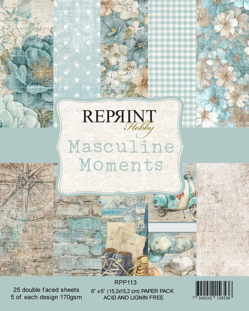 Reprint Masculine Moments 6x6 Inch Paper Pack (RPP113)