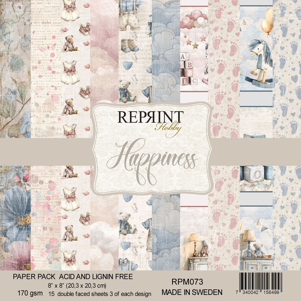 Reprint Happiness 8x8 Inch Paper Pack (RPM073)
