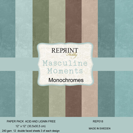 Reprint Masculine Moments 12x12 Inch Cardstock (REP018)