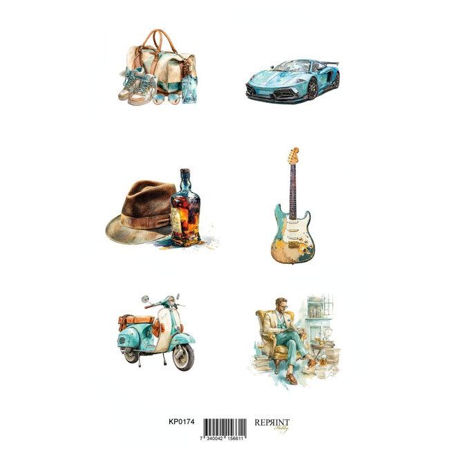 Reprint Masculine Moments A4 Cutouts (KPA4117)