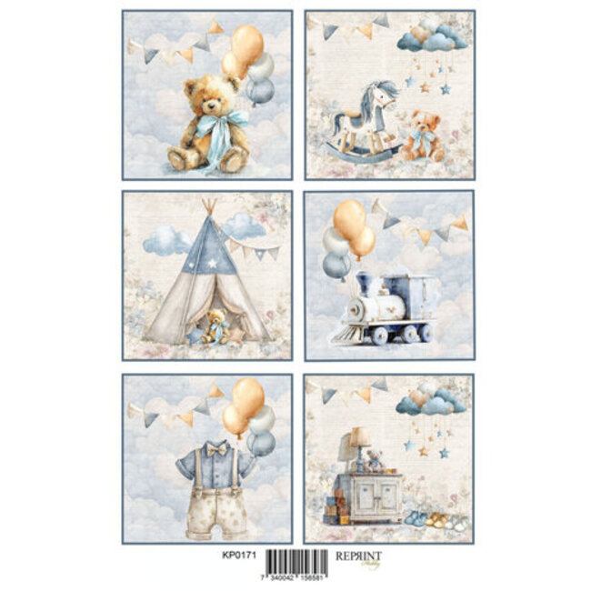 Reprint Happiness Baby Boy A4 Cutouts (KPA4115)