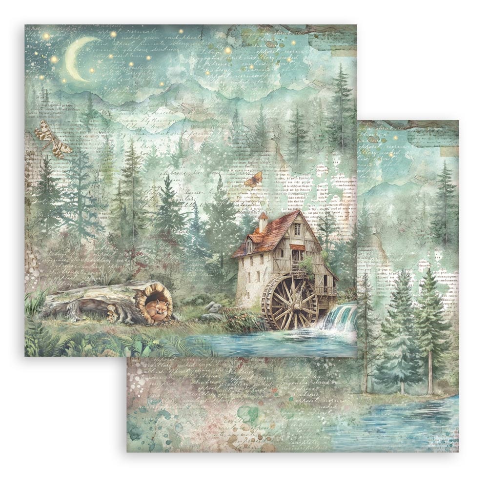 Stamperia Scrapbooking Pad 10 sheets cm 30,5x30,5 (12"x12") - Herbarium Silvae