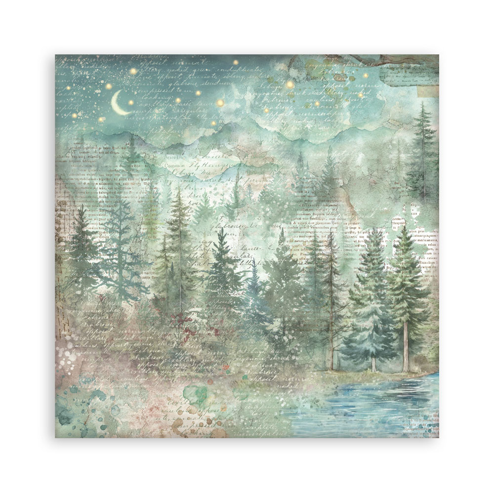 Stamperia Scrapbooking Pad 22 sheets cm 30,5x30,5 (12"x12") Single face - Herbarium Silvae