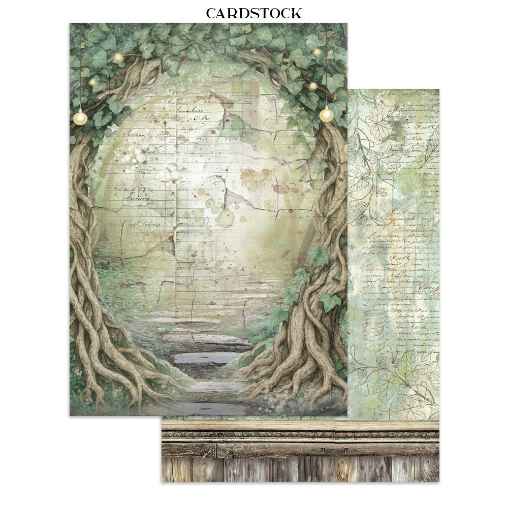 Stamperia Junk journal stickers, cut-outs, backgrounds - Herbarium Silvae