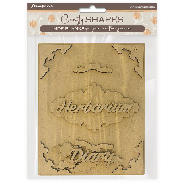 Stamperia Crafty shapes: Herbarium Silvae diary cover