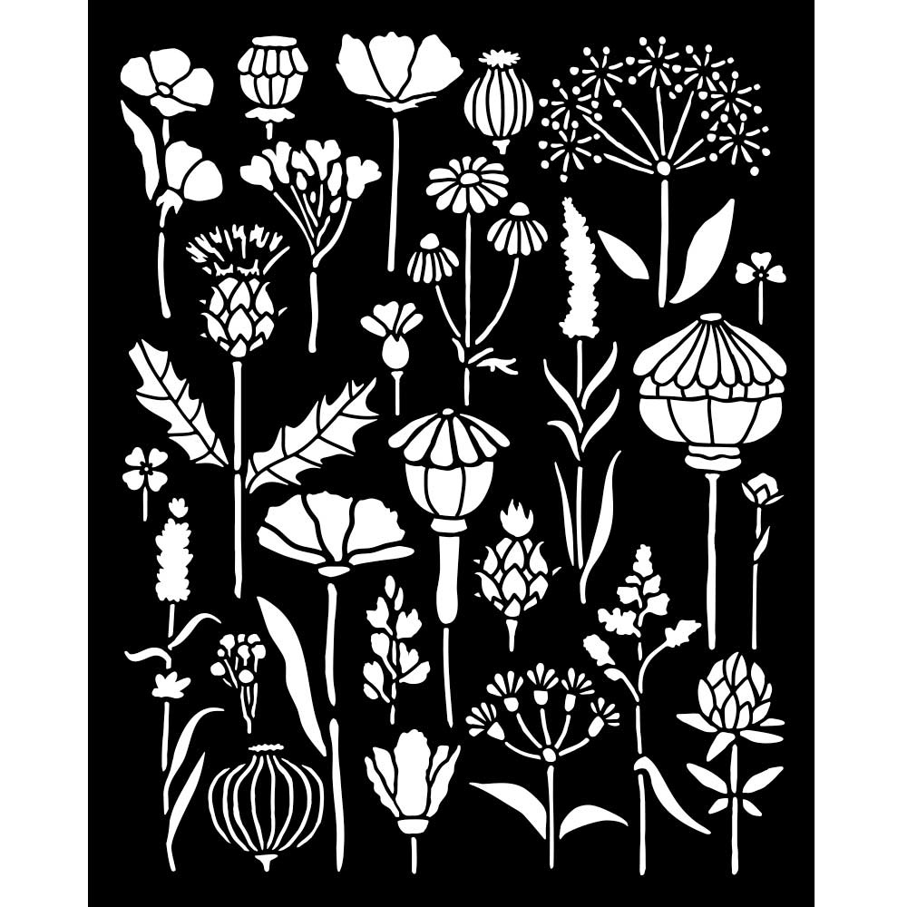 Stamperia Thick stencil cm 20X25 - Herbarium Silvae Herbarium