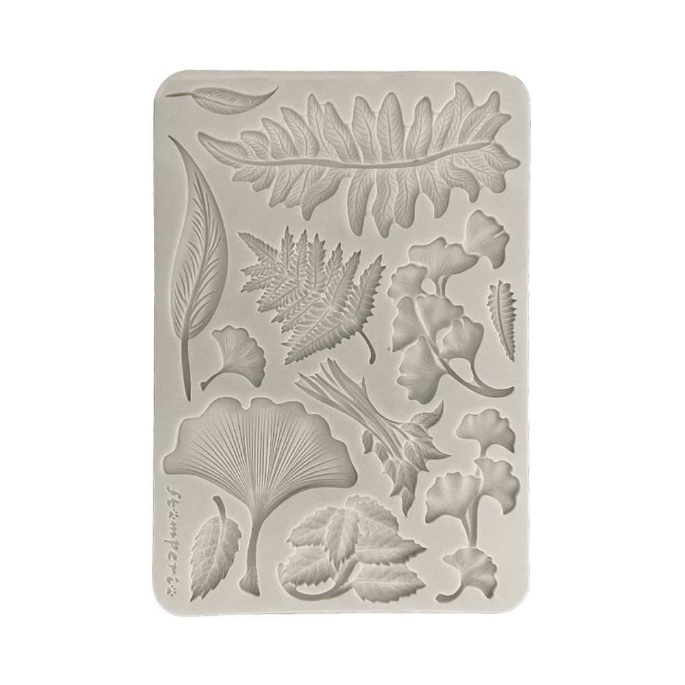 Stamperia Silicon mould A5 - Herbarium Silvae Botanical Leaf Collection