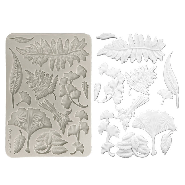 Stamperia Silicon mould A5 - Herbarium Silvae Botanical Leaf Collection