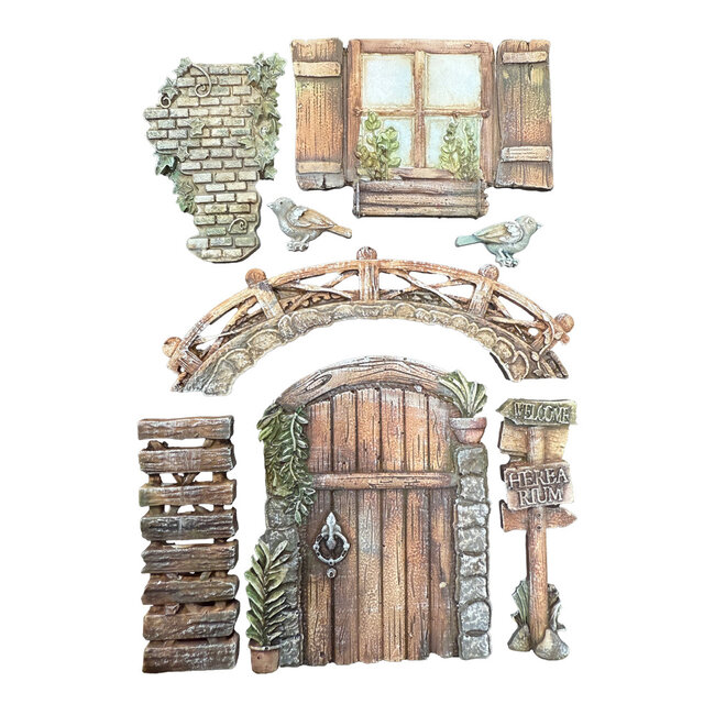 Stamperia Silicon mould A5 - Herbarium Silvae bridge