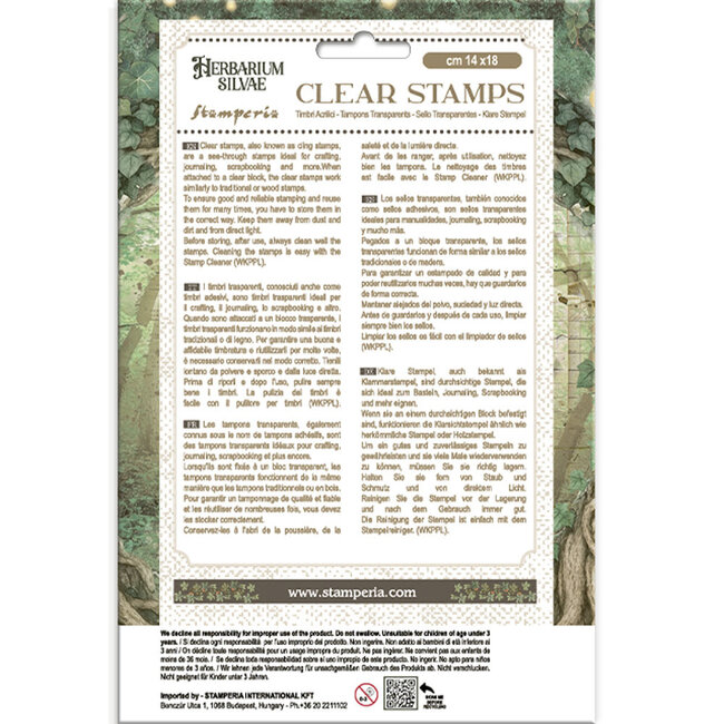 Stamperia Acrylic stamp cm 14x18 - Herbarium Silvae botanic