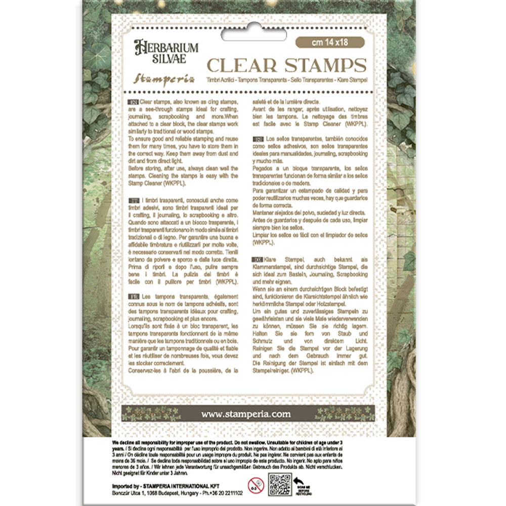 Stamperia Acrylic stamp cm 14x18 - Herbarium Silvae botanic