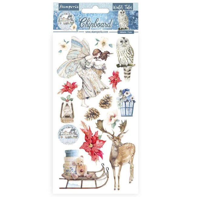 Stamperia Stamperia Chipboard Winter Tales Christmas Elements 15x30cm