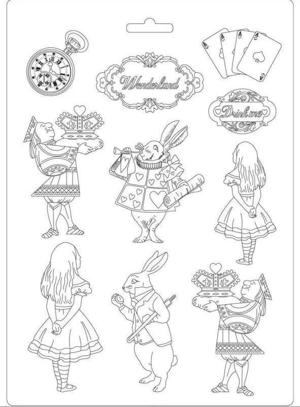 Stamperia Soft Mould A4 - Drink Me