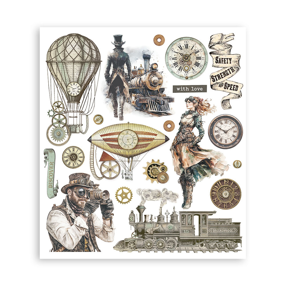 Stamperia Rub on selection cm 20,5x23 6 pages - Voyages Fantastiques