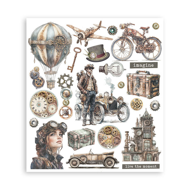 Stamperia Rub on selection cm 20,5x23 6 pages - Voyages Fantastiques