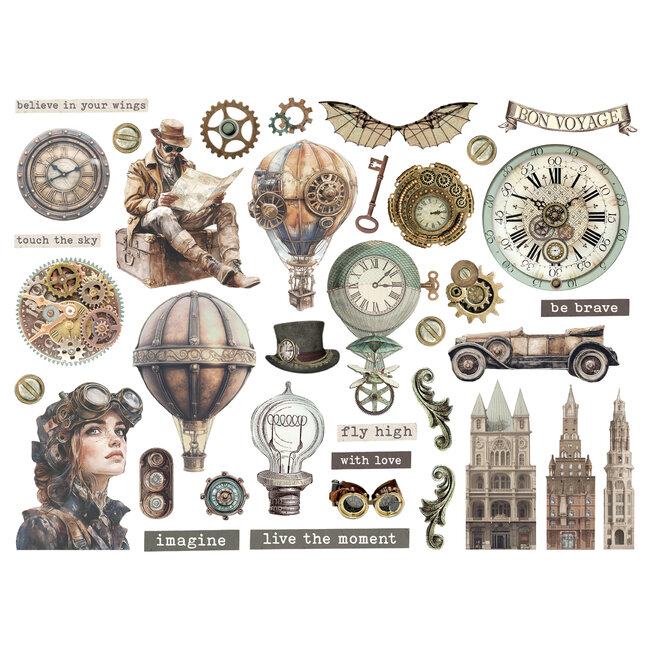 Stamperia Die cuts assorted -  Voyages Fantastiques