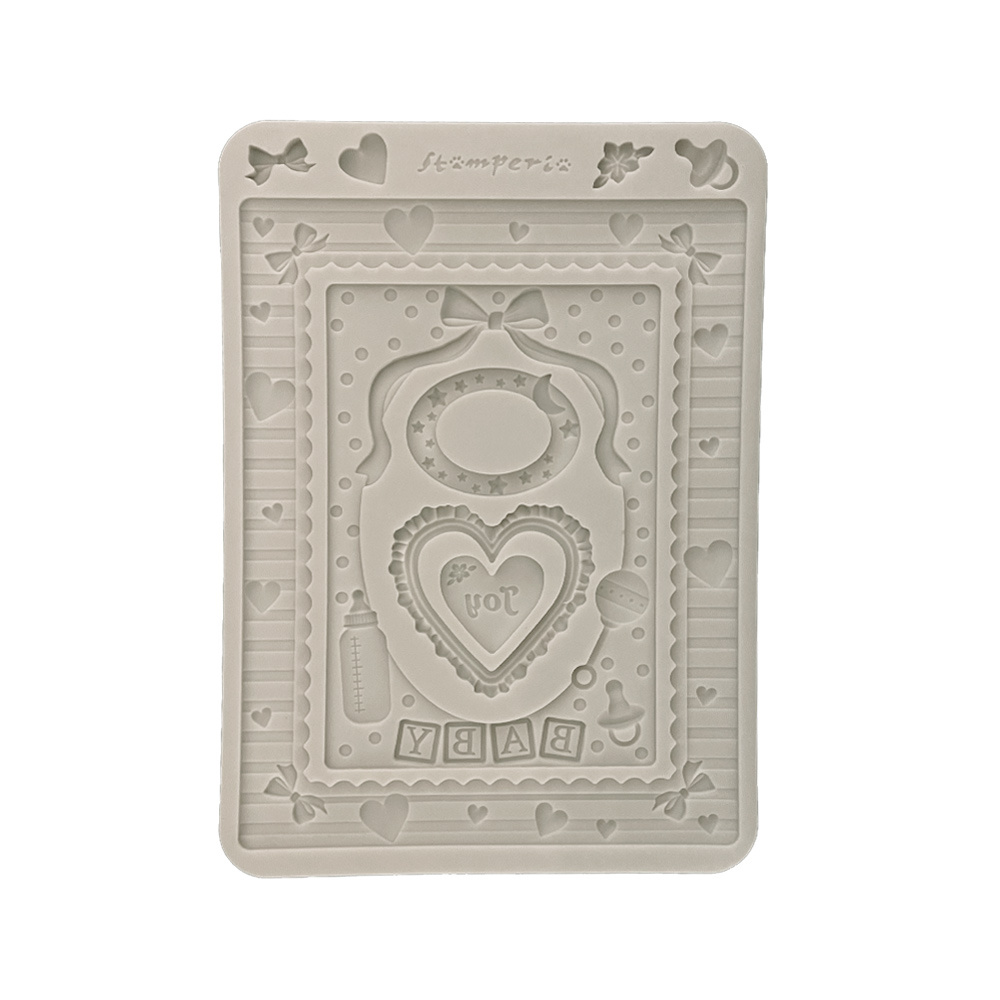 Stamperia Silicon mould A5 - Baby frames and hearts