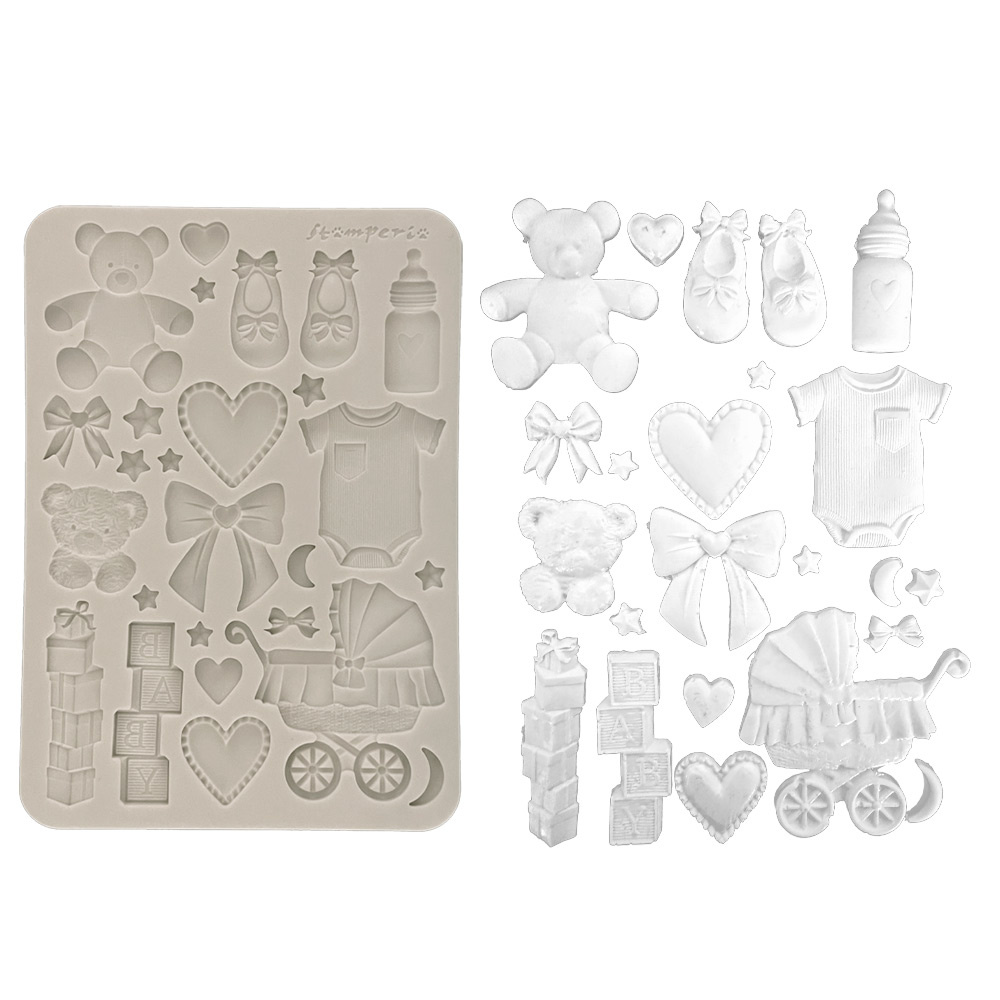 Stamperia Silicon mould A5 - Baby accessories