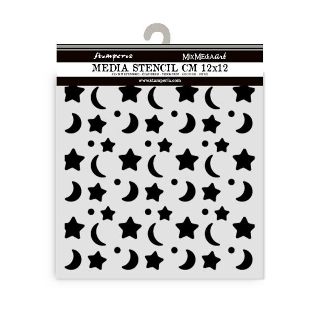 Stamperia Thick stencil cm 12X12 - Baby star and moon