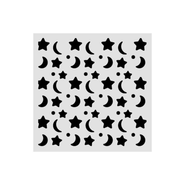 Stamperia Thick stencil cm 12X12 - Baby star and moon