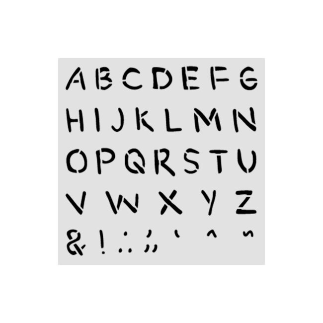 Stamperia Thick stencil cm 12X12 - Baby alphabet