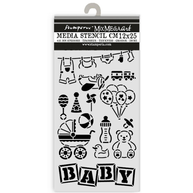 Stamperia Thick stencil cm 12X25 - Baby elements